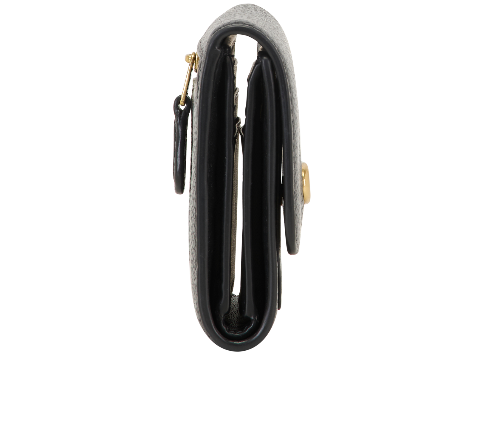 Coach Mila Small Flap Wallet, &pound;60, Accessories, Black, Leather, Side view